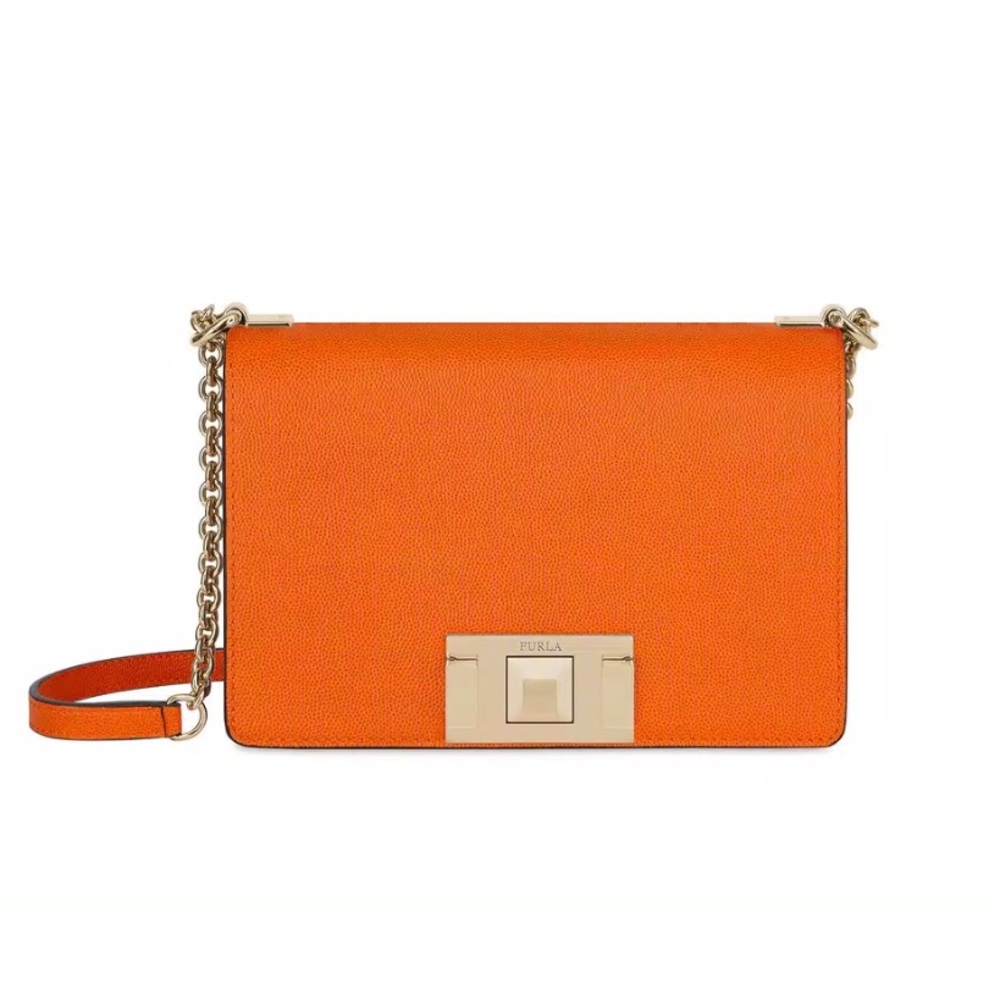 Furla Mimi Mandarino Crossbody Leather Handbag